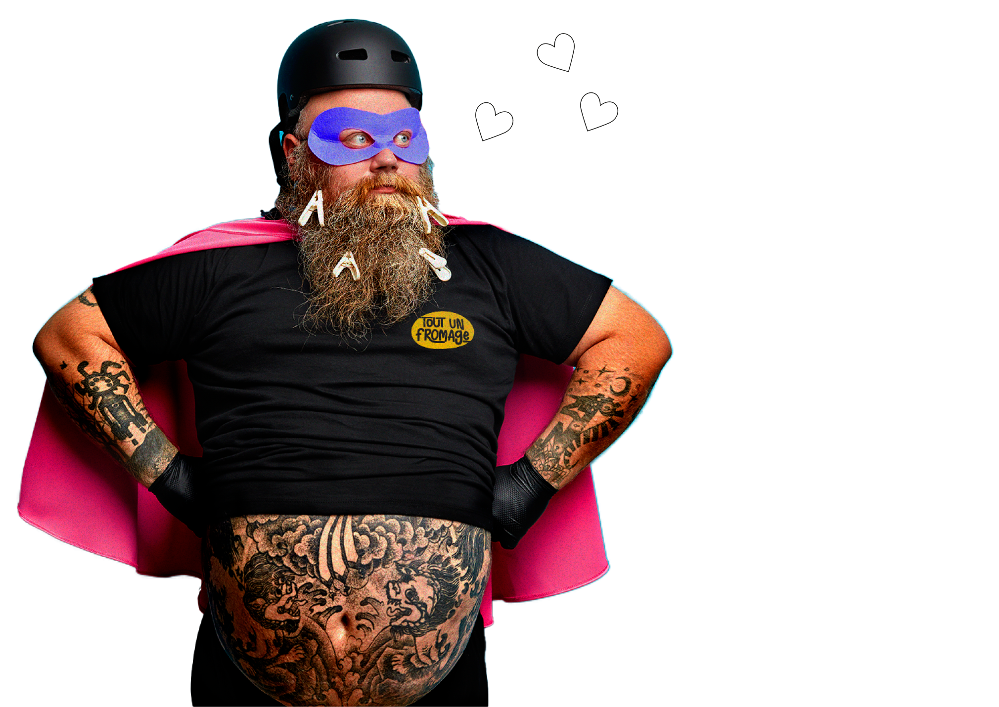 Homme portant un costume de superhéros